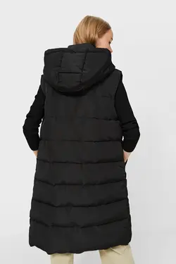 پافر بلند کلاه دار مشکی زنانه استرادیواریوس Stradivarius (ساخت اسپانیا)