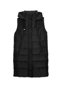 پافر بلند کلاه دار مشکی زنانه استرادیواریوس Stradivarius (ساخت اسپانیا)