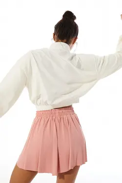 شلوارک ورزشی صورتی زنانه از برند استرادیواریوس Stradivarius (ساخت اسپانیا)