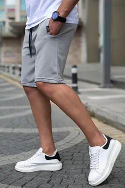 شلوارک ورزشی طوسی مردانه مدمکست Madmext (ساخت ترکیه)