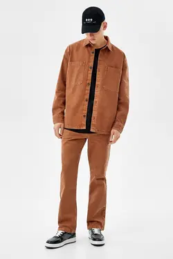 شلوار گشاد مردانه رنگ شتری برشکا Bershka (ساخت اسپانیا)