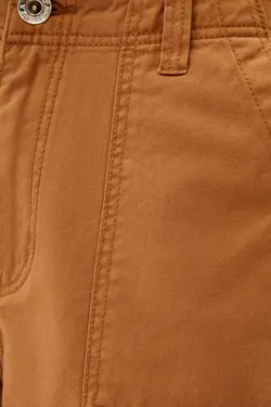 شلوار راسته 6 جیب زنانه رنگ شتری برشکا Bershka (ساخت اسپانیا)