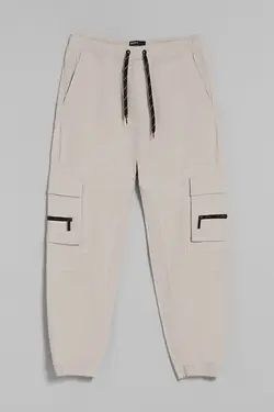 شلوار اسلش 6 جیب مردانه رنگ سفید برشکا Bershka (ساخت اسپانیا)