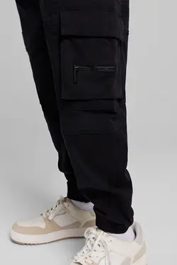 شلوار راسته 6 جیب مردانه رنگ مشکی برشکا Bershka (ساخت اسپانیا)