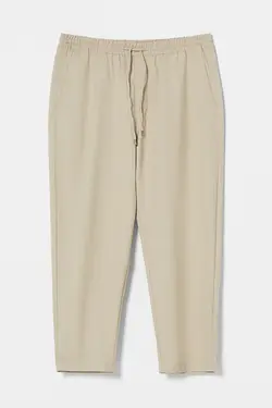 شلوار کلاسیک آجدار گشاد مردانه رنگ کرم برشکا Bershka (ساخت اسپانیا)
