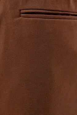 شلوار کلاسیک آجدار گشاد مردانه رنگ قهوه ای برشکا Bershka (ساخت اسپانیا)