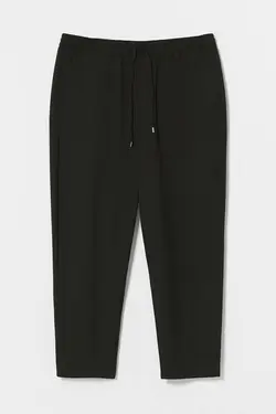 شلوار کلاسیک آجدار گشاد مردانه رنگ مشکی برشکا Bershka (ساخت اسپانیا)