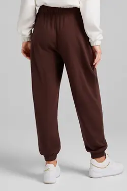 شلوار نخی جاگر با طرح برجسته زنانه رنگ قهوه ای برشکا Bershka (ساخت اسپانیا)