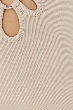 شلوار پالازو دمپا گشاد زنانه رنگ شنی ماسه ای برشکا Bershka (ساخت اسپانیا)