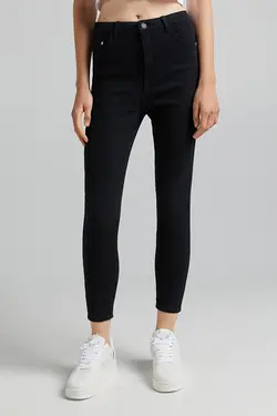 شلوار جذب زنانه رنگ ذغالی برشکا Bershka (ساخت اسپانیا)