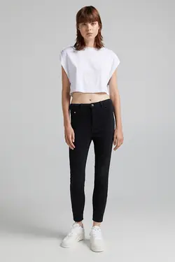 شلوار جذب زنانه رنگ ذغالی برشکا Bershka (ساخت اسپانیا)