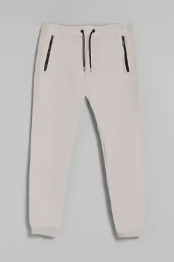 شلوار جاگر نخی مردانه رنگ سفید برشکا Bershka (ساخت اسپانیا)
