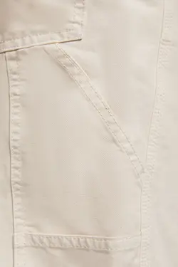 شلوار راسته گشاد نخی مردانه رنگ کرم  برشکا Bershka (ساخت اسپانیا)