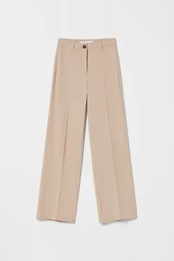 شلوار بگ با سوراخ کمربند زنانه رنگ شنی ماسه ای برشکا Bershka (ساخت اسپانیا)