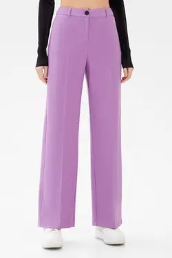 شلوار بگ با سوراخ کمربند زنانه رنگ بنفش برشکا Bershka (ساخت اسپانیا)