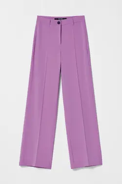 شلوار بگ با سوراخ کمربند زنانه رنگ بنفش برشکا Bershka (ساخت اسپانیا)