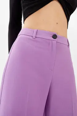 شلوار بگ با سوراخ کمربند زنانه رنگ بنفش برشکا Bershka (ساخت اسپانیا)