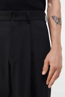شلوار گشاد مردانه کمر پلی دار رنگ مشکی برشکا Bershka (ساخت اسپانیا)
