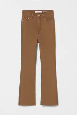 شلوار جین راسته زنانه رنگ قهوه ای برشکا Bershka (ساخت اسپانیا)