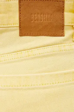 شلوار جین راسته زنانه رنگ نباتی برشکا Bershka (ساخت اسپانیا)