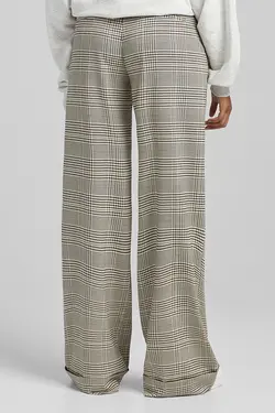 شلوار بگ چهارخانه زنانه رنگ توسی برشکا Bershka (ساخت اسپانیا)