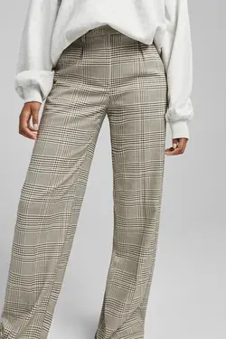 شلوار بگ چهارخانه زنانه رنگ توسی برشکا Bershka (ساخت اسپانیا)