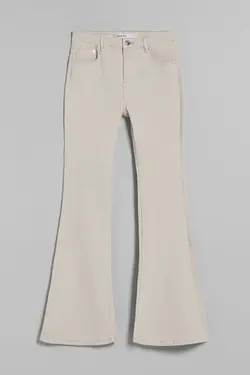 شلوار دمپا گشاد 5 جیب زنانه رنگ سفید برشکا Bershka (ساخت اسپانیا)