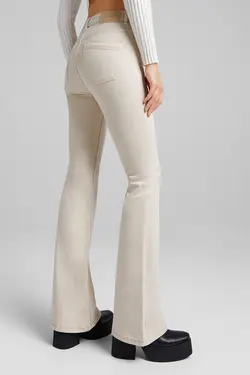 شلوار دمپا گشاد 5 جیب زنانه رنگ سفید برشکا Bershka (ساخت اسپانیا)