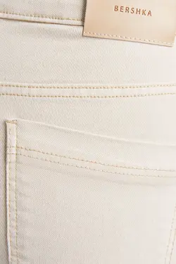 شلوار دمپا گشاد 5 جیب زنانه رنگ سفید برشکا Bershka (ساخت اسپانیا)