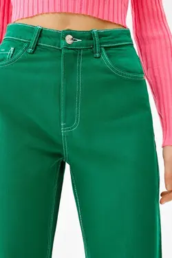 شلوار بگ زنانه رنگ سبز برشکا Bershka (ساخت اسپانیا)
