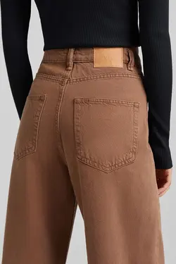 شلوار بگ زنانه رنگ قهوه ای برشکا Bershka (ساخت اسپانیا)