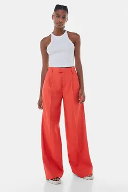 شلوار بگ زنانه رنگ نارنجی برشکا Bershka (ساخت اسپانیا)