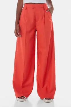 شلوار بگ زنانه رنگ نارنجی برشکا Bershka (ساخت اسپانیا)