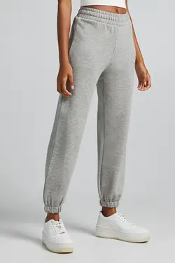 شلوار نخی جاگر زنانه رنگ توسی برشکا Bershka (ساخت اسپانیا)