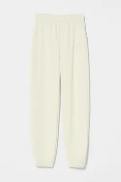 شلوار نخی جاگر زنانه رنگ سفید برشکا Bershka (ساخت اسپانیا)