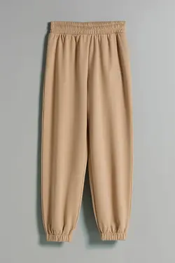 شلوار نخی جاگر زنانه رنگ کرم برشکا Bershka (ساخت اسپانیا)