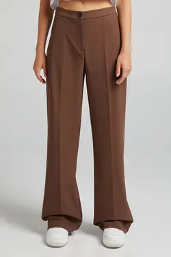 شلوار گشاد جیب دار زنانه رنگ قهوه ای برشکا Bershka (ساخت اسپانیا)