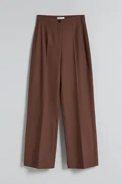 شلوار گشاد جیب دار زنانه رنگ قهوه ای برشکا Bershka (ساخت اسپانیا)