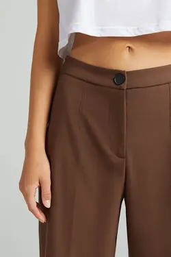 شلوار گشاد جیب دار زنانه رنگ قهوه ای برشکا Bershka (ساخت اسپانیا)