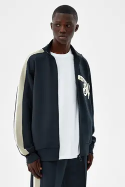 سویشرت کالج مردانه رنگ سرمه ای برشکا Bershka (ساخت اسپانیا)