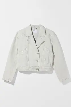 کاپشن Acid Wash زنانه رنگ آبی روشن برشکا Bershka (ساخت اسپانیا)