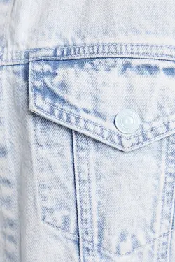 کت جین آستین جداشدنی زنانه رنگ آبی روشن برشکا Bershka (ساخت اسپانیا)