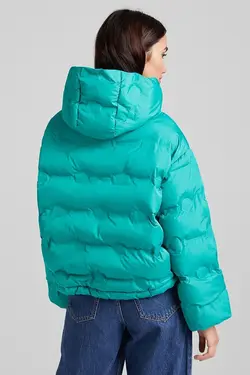 کاپشن بادی عایق حرارتی زنانه رنگ سبز برشکا Bershka (ساخت اسپانیا)