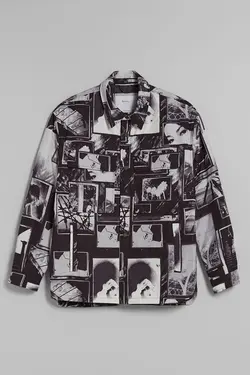 کاپشن آستین بلند مردانه رنگ مشکی برشکا Bershka (ساخت اسپانیا)