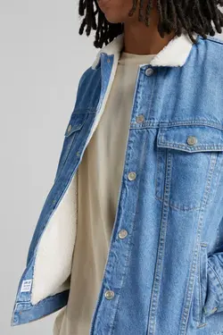 کت جین پشم مصنوعی مردانه رنگ آبی برشکا Bershka (ساخت اسپانیا)