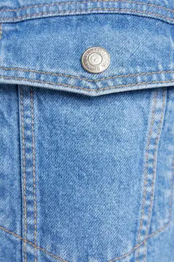 کت جین پشم مصنوعی مردانه رنگ آبی برشکا Bershka (ساخت اسپانیا)