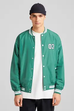 سویشرت بمب افکن سبک مردانه رنگ سبز برشکا Bershka (ساخت اسپانیا)