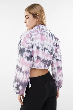 کاپشن برش پنبه ای زنانه صورتی برشکا Bershka (ساخت اسپانیا)