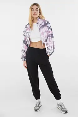 کاپشن برش پنبه ای زنانه صورتی برشکا Bershka (ساخت اسپانیا)