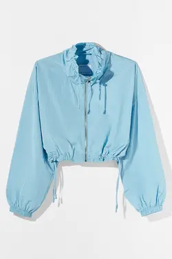 کاپشن برش پنبه ای زنانه آبی روشن برشکا Bershka (ساخت اسپانیا)